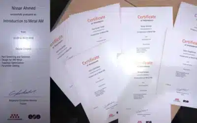 Immensa’s team receive their certification in Metal Additive Manufacturing